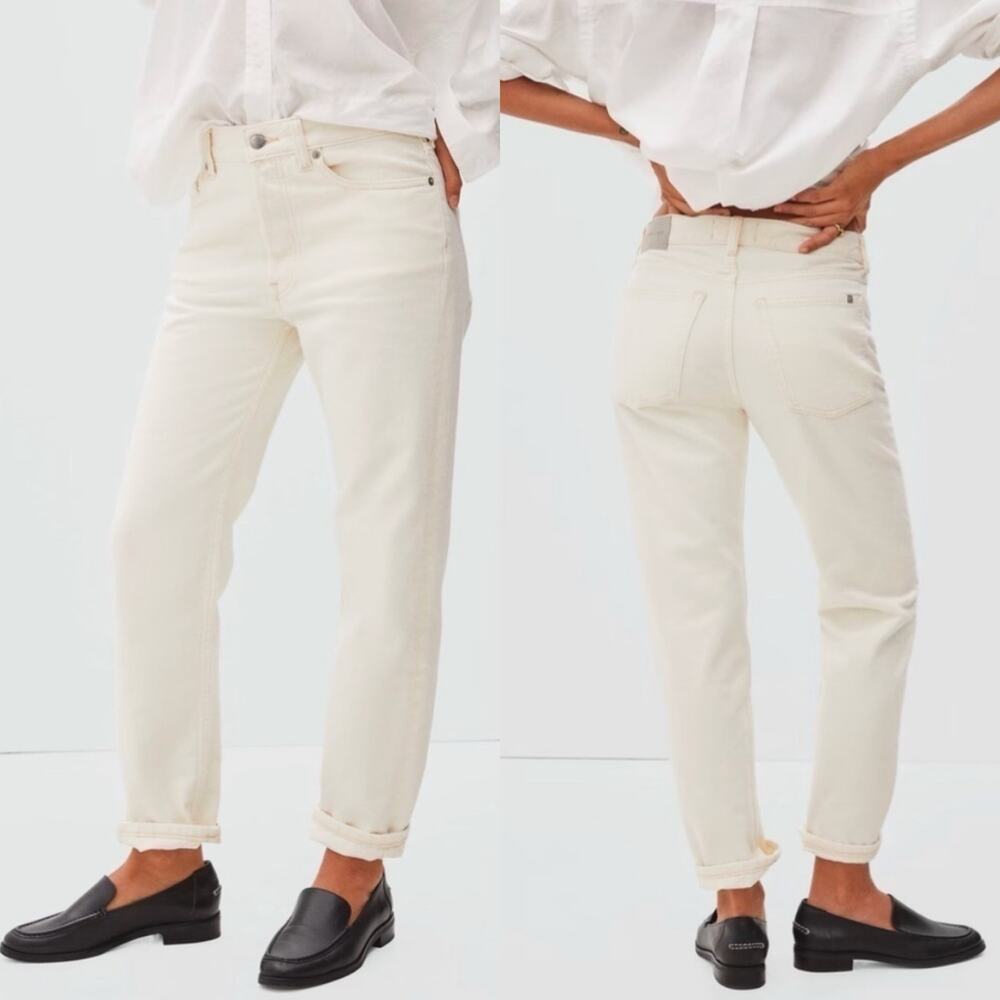 Everlane The Rigid Slouch Jean Ecru High Rise Women's 25 Regular NWT